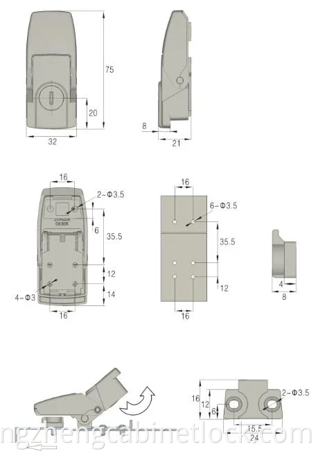 New Style Buckle Series Accessories Lock Dk605-2